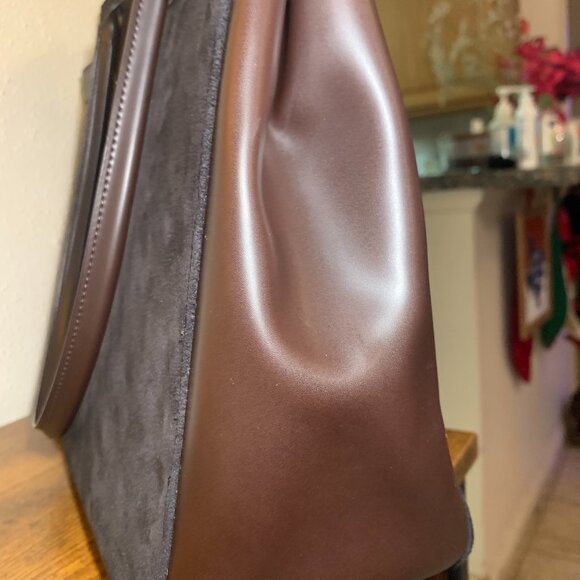 Hermes Like Suede Tote Bag - Picture 8 of 16